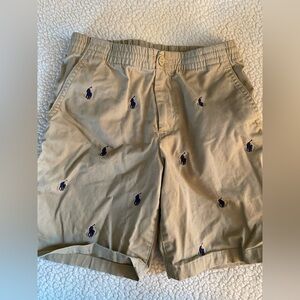 Polo khaki shorts size 7 with logo motif excellent condition